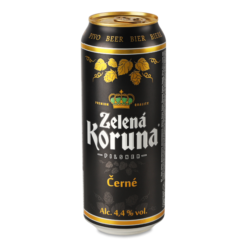 Пиво Zelena Koruna Cerne темне з/б
