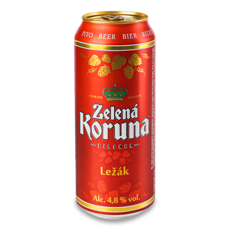 Пиво Zelena Koruna Lezak світле з/б